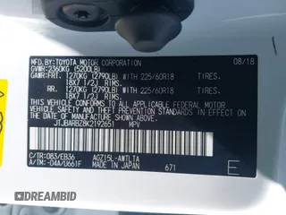2019 Lexus NX 300 with VIN JTJBARBZ8K2192651, listed as a IAAI auction lot 42111207 with 148,393 mi miles and . Bid and sale history available at DreamBid. Image 9.