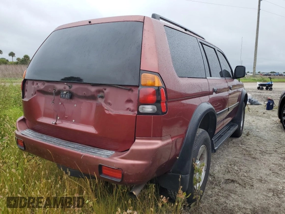 2001 Mitsubishi Montero ES z VIN JA4LS21H01P063609, wystawiony jako Copart lot #74446394 z przebiegiem 123 063 mil mil oraz Szkoda całkowita • Salvage title. Historia ofert i sprzedaży dostępna na DreamBid. Obrazek 3.