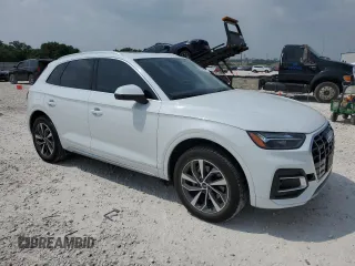 2021 Audi Q5 with VIN WA1AABFY3M2078576, listed as a Copart auction lot 55746134 with 56,350 mi miles and Clean title. Bid and sale history available at DreamBid. Image 4.