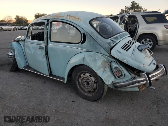 1972 Volkswagen Beetle with VIN 1122696781, listed as a Copart auction lot 83026554 with 11,104 mi miles and Salvage Title. Bid and sale history available at DreamBid. Image 2.