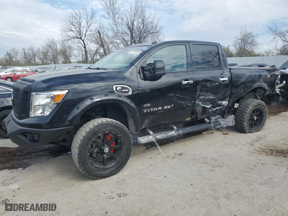 2018 Nissan Titan XD PRO-4X with VIN 1N6BA1F46JN538645, listed as a Copart auction lot 47773574 with 31884 miles and Salvage Title. Bid and sale history available at carsss.com. Image 1.