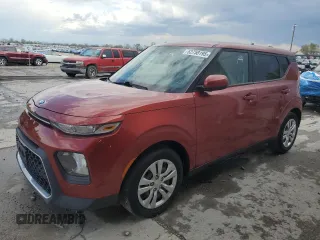 2020 Kia Soul S with VIN KNDJ23AUXL7122250, listed as a Copart auction lot 52758195 with 55,572 mi miles and Salvage Title. Bid and sale history available at carsss.com. Image 1.