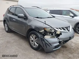 2014 Nissan Murano S with VIN JN8AZ1MU9EW411628, listed as a IAAI auction lot 41242823 with 154,618 mi miles. Bid and sale history available at carsss.com. Image 1.
