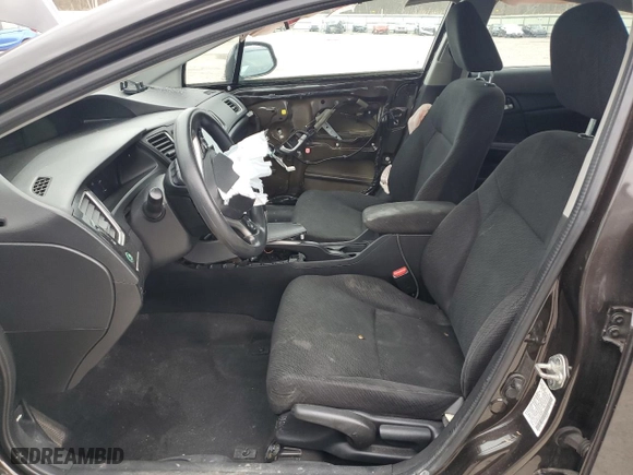 2013 Honda Civic Sdn LX with VIN 2HGFB2F50DH563894, listed as a Copart auction lot 53614065 with 0 mi miles and Clean Title. Bid and sale history available at carsss.com. Image 7.