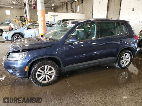 2013 Volkswagen Tiguan SE with VIN WVGBV7AX4DW518545, listed as a Copart auction lot 64585175 with 104,030 mi miles and Salvage title. Bid and sale history available at DreamBid. Image 1.
