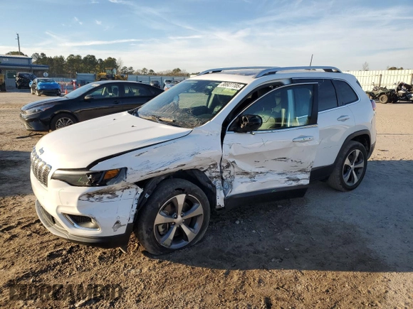 2021 Jeep Cherokee Limited with VIN 1C4PJLDX1MD187218, listed as a Copart auction lot 88927705 with 97,320 mi miles and Salvage title. Bid and sale history available at DreamBid. Image 1.