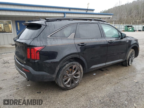 2023 Kia Sorento X-Line SX Prestige with VIN 5XYRKDLF9PG224459, listed as a Copart auction lot 85465904 with 25,136 mi miles and Salvage Title. Bid and sale history available at DreamBid. Image 3.