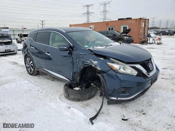 2015 Nissan Murano Platinum with VIN 5N1AZ2MH9FN232819, listed as a Copart auction lot 46922865 with 88,916 mi miles and Salvage Title. Bid and sale history available at carsss.com. Image 4.