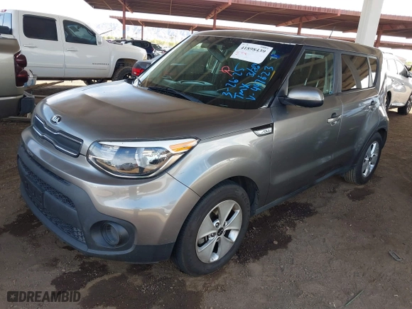 2017 Kia Soul with VIN KNDJN2A22H7497623, listed as a IAAI auction lot 41898439 with 105,719 mi miles. Bid and sale history available at carsss.com. Image 2.