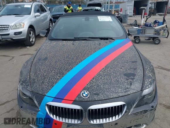 2007 BMW 6 Series 650i with VIN WBAEK13507CN81020, listed as a IAAI auction lot 42167743 with 127,552 mi miles. Bid and sale history available at carsss.com. Image 6.