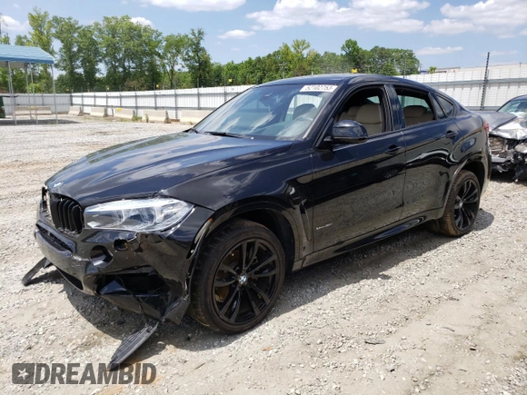 2017 BMW X6 xDrive35i with VIN 5UXKU2C36H0U30107, listed as a Copart auction lot 52102753 with 30,768 mi miles. Bid and sale history available at carsss.com. Image 1.