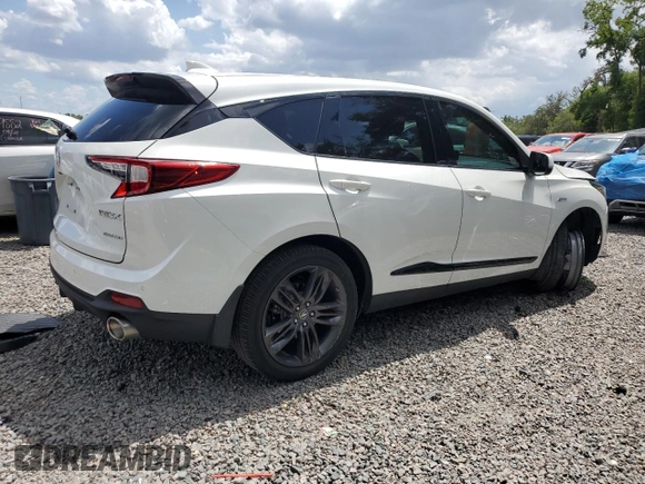 2021 Acura RDX w/A-Spec Package with VIN 5J8TC2H6XML035465, listed as a Copart auction lot 55128375 with 51,578 mi miles and Salvage title. Bid and sale history available at DreamBid. Image 3.