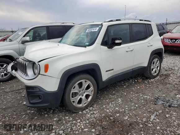2016 Jeep Renegade Limited with VIN ZACCJADT8GPD70928, listed as a Copart auction lot 86652434 with Not provided miles and Salvage title. Bid and sale history available at DreamBid. Image 1.