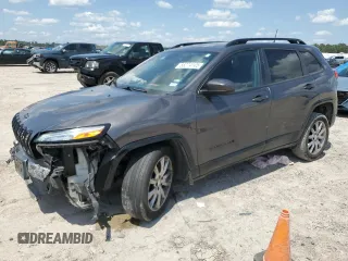 2018 Jeep Cherokee Latitude Tech Connect with VIN 1C4PJLCB5JD587655, listed as a Copart auction lot 56274105 with 212,064 mi miles and Salvage title. Bid and sale history available at DreamBid. Image 1.
