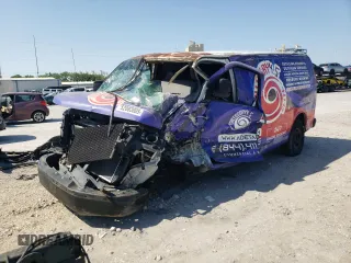 2005 Chevrolet Express Cargo Van with VIN 1GCGG25V451101733, listed as a Copart auction lot 52083005 with 0 mi miles and Salvage Title. Bid and sale history available at carsss.com. Image 1.