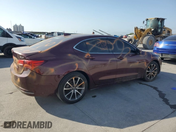 2015 Acura TLX V6 Tech with VIN 19UUB2F50FA022143, listed as a Copart auction lot 53812365 with 162,764 mi miles and Salvage Title. Bid and sale history available at carsss.com. Image 3.
