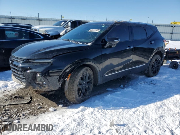 2020 Chevrolet Blazer Premier with VIN 3GNKBFRS3LS597420, listed as a Copart auction lot 88651145 with 46,534 mi miles and Salvage title. Bid and sale history available at DreamBid. Image 1.