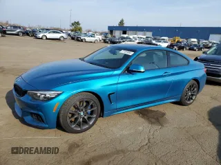 2018 BMW 4 Series 430i with VIN WBA4W3C59JAF91465, listed as a Copart auction lot 77707684 with 49,258 mi miles and Clean Title. Bid and sale history available at DreamBid. Image 1.