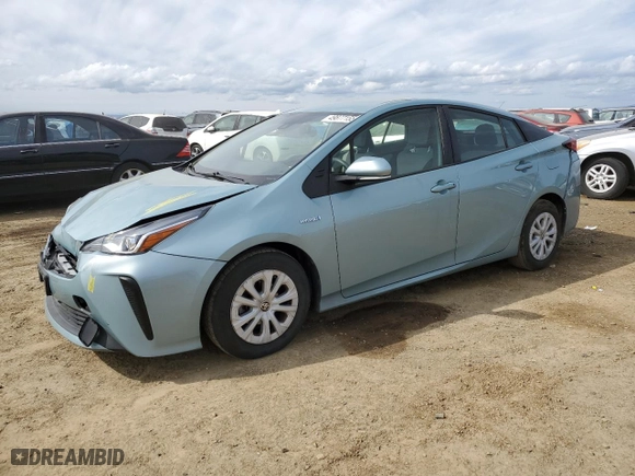 2020 Toyota Prius L Eco with VIN JTDKARFU5L3105804, listed as a Copart auction lot 49877155 with 108,728 mi miles and Salvage Title. Bid and sale history available at carsss.com. Image 1.