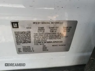 2019 Chevrolet Traverse RS with VIN 1GNEVJKW6KJ252144, listed as a Copart auction lot 42980605 with 94,045 mi miles and Salvage Title. Bid and sale history available at carsss.com. Image 13.