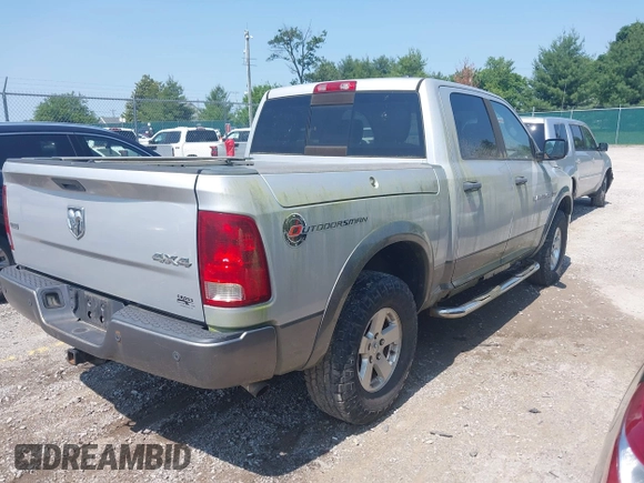 2011 Ram 1500 Laramie with VIN 1D7RV1CT9BS641620, listed as a IAAI auction lot 42347031 with 162,390 mi miles and . Bid and sale history available at DreamBid. Image 4.