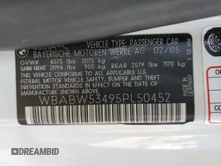 2005 BMW 3 Series 330Ci with VIN WBABW53495PL50452, listed as a Copart auction lot 42294635 with 98,006 mi miles and Non Repairable. Bid and sale history available at carsss.com. Image 13.