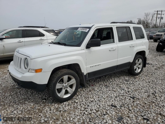 2016 Jeep Patriot Latitude with VIN 1C4NJRFBXGD638033, listed as a Copart auction lot 51089095 with 60,183 mi miles and Clean Title. Bid and sale history available at carsss.com. Image 1.