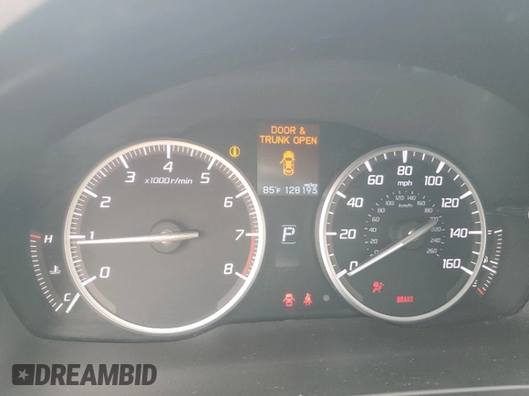 2016 Acura ILX with VIN 19UDE2F35GA025837, listed as a Copart auction lot 63039835 with 128,193 mi miles and Salvage title. Bid and sale history available at DreamBid. Image 9.