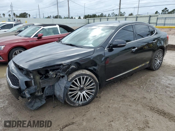 2015 Kia Cadenza Premium with VIN KNALN4D70F5181736, listed as a Copart auction lot 80024144 with 138,814 mi miles and Salvage Title. Bid and sale history available at carsss.com. Image 1.