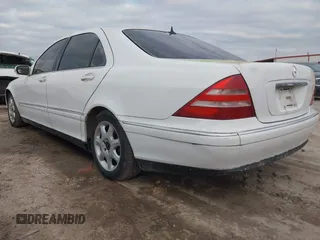 2001 Mercedes-Benz S-Class with VIN WDBNG75J21A204515, listed as a IAAI auction lot 41467757 with 1 mi miles. Bid and sale history available at carsss.com. Image 3.