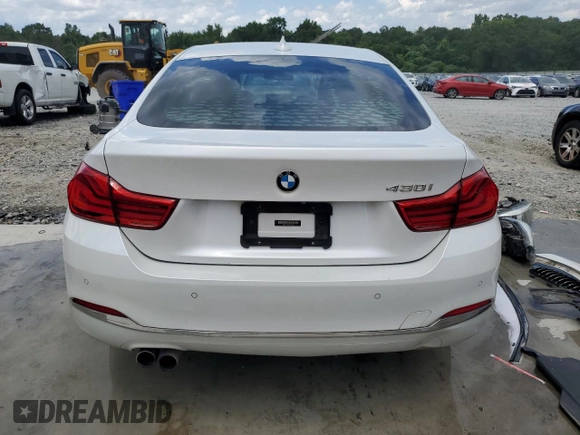 2018 BMW 4 Series 430i with VIN WBA4J1C54JBG79837, listed as a Copart auction lot 61041275 with 106,541 mi miles and Salvage title. Bid and sale history available at DreamBid. Image 6.
