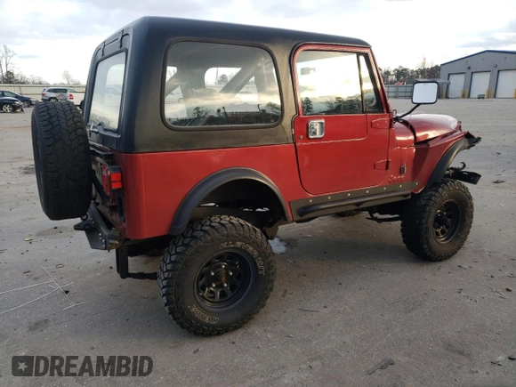 1984 Jeep CJ z VIN 1JCCM87E0ET103859, wystawiony jako Copart lot #87461054 z przebiegiem 183 390 mil mil oraz Szkoda całkowita • Salvage title. Historia ofert i sprzedaży dostępna na DreamBid. Obrazek 3.