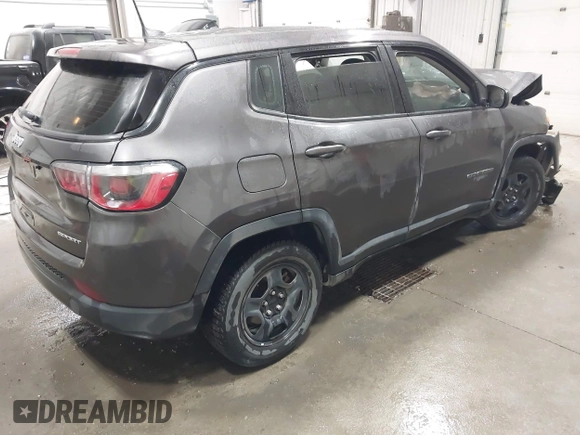 2019 Jeep Compass Sport with VIN 3C4NJCAB1KT762800, listed as a IAAI auction lot 41917374 with 90,184 mi miles and . Bid and sale history available at DreamBid. Image 4.