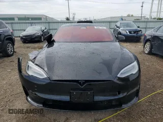 2021 Tesla Model S Plaid with VIN 5YJSA1E6XMF456295, listed as a Copart auction lot 55877025 with Not provided miles and Salvage title. Bid and sale history available at DreamBid. Image 5.
