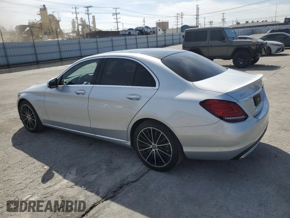 2021 Mercedes-Benz C 300 with VIN W1KWF8DB9MR605631, listed as a Copart auction lot 46062995 with 23,165 mi miles and Salvage Title. Bid and sale history available at carsss.com. Image 2.