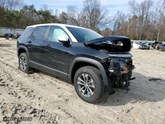 2025 Chevrolet Equinox FWD LT with VIN 3GNAXHEG7SL244892, listed as a Copart auction lot 48607105 with 0 mi miles and Salvage Title. Bid and sale history available at carsss.com. Image 4.