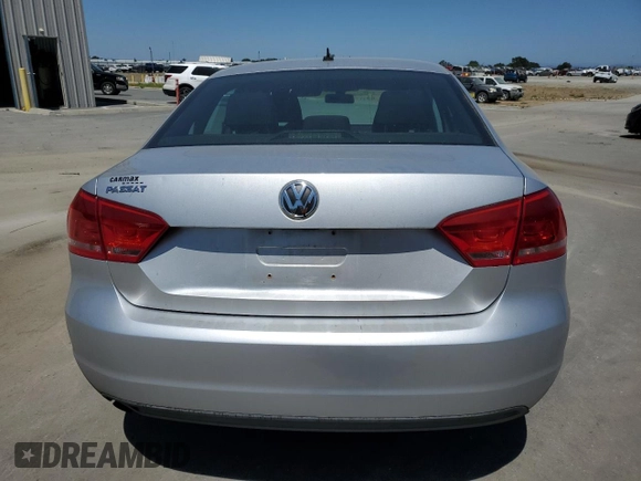 2013 Volkswagen Passat S with VIN 1VWAP7A38DC001836, listed as a Copart auction lot 61879375 with 82,841 mi miles and Salvage title. Bid and sale history available at DreamBid. Image 6.