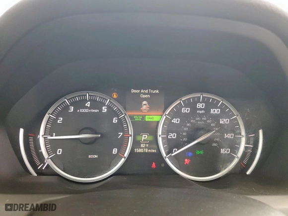 2015 Acura TLX V6 Tech with VIN 19UUB2F5XFA020609, listed as a Copart auction lot 50927675 with 158,078 mi miles and Salvage Title. Bid and sale history available at carsss.com. Image 9.