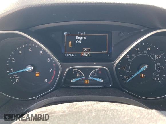 2015 Ford Focus SE with VIN 1FADP3F28FL344910, listed as a Copart auction lot 48176805 with 101,244 mi miles and Salvage Title. Bid and sale history available at DreamBid. Image 9.