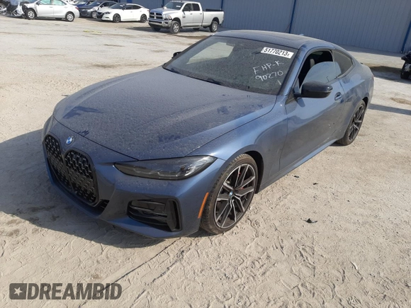 2023 BMW 4 Series 430i with VIN WBA53AP0XPCL09554, listed as a Copart auction lot 51770213 with 7,447 mi miles and . Bid and sale history available at DreamBid. Image 1.