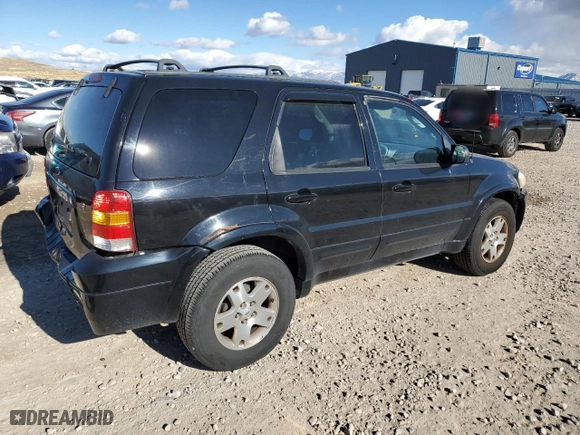 2007 Ford Escape Limited with VIN 1FMCU04177KA28392, listed as a Copart auction lot 81296564 with 155,875 mi miles and Salvage Title. Bid and sale history available at carsss.com. Image 3.
