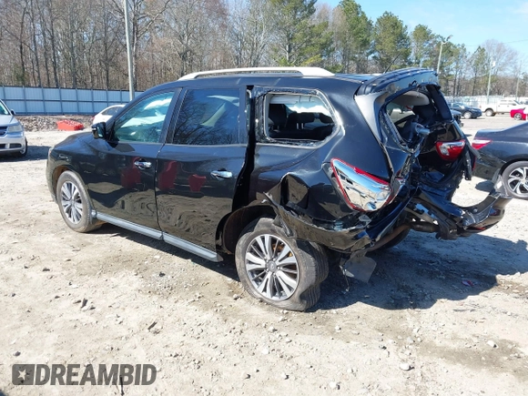 2017 Nissan Pathfinder S with VIN 5N1DR2MN2HC644842, listed as a IAAI auction lot 41654146 with 153,020 mi miles. Bid and sale history available at carsss.com. Image 3.