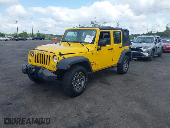 2015 Jeep Wrangler Unlimited Willys Wheeler with VIN 1C4BJWDG2FL643375, listed as a IAAI auction lot 42109724 with 112,357 mi miles and . Bid and sale history available at DreamBid. Image 17.