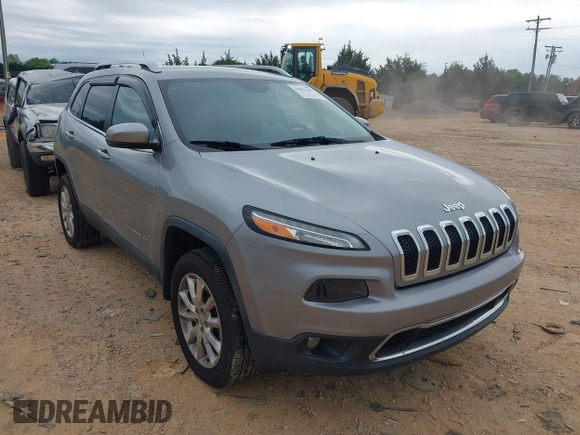 2015 Jeep Cherokee Limited with VIN 1C4PJMDS3FW706058, listed as a IAAI auction lot 41951302 with 163,404 mi miles. Bid and sale history available at carsss.com. Image 1.
