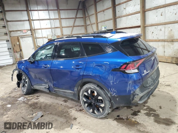 2023 Kia Sportage X-Line with VIN 5XYK6CAF7PG045310, listed as a Copart auction lot 45126015 with 46,819 mi miles and Salvage Title. Bid and sale history available at DreamBid. Image 2.