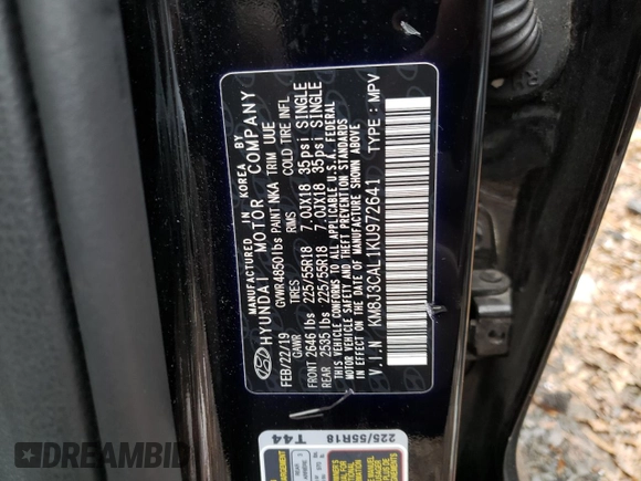2019 Hyundai Tucson Ultimate z VIN KM8J3CAL1KU972641, wystawiony jako Copart lot #35800603 z przebiegiem 57 676 mil mil oraz . Historia ofert i sprzedaży dostępna na DreamBid. Obrazek 14.
