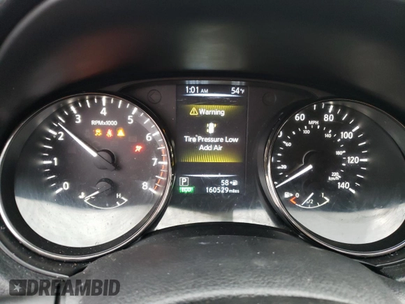 2017 Nissan Rogue S with VIN KNMAT2MV8HP587466, listed as a Copart auction lot 60726955 with 160,529 mi miles and Clean title. Bid and sale history available at DreamBid. Image 9.
