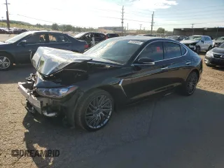 2019 Genesis G70 2.0T Advanced with VIN KMTG64LA9KU035240, listed as a Copart auction lot 70069044 with 0 mi miles and Salvage Title. Bid and sale history available at carsss.com. Image 1.