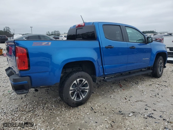 2022 Chevrolet Colorado 2WD Z71 with VIN 1GCGSDEN5N1332294, listed as a Copart auction lot 46087825 with 15,181 mi miles and Non Repairable. Bid and sale history available at carsss.com. Image 3.