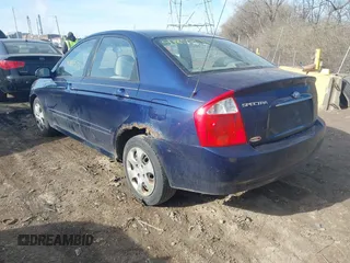 2006 Kia Spectra EX with VIN KNAFE121365221138, listed as a IAAI auction lot 41855171 with 158,425 mi miles. Bid and sale history available at carsss.com. Image 3.